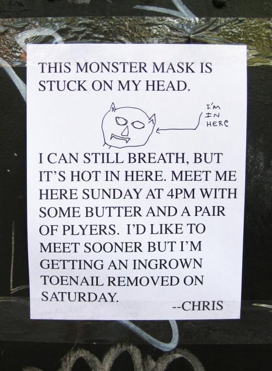 Notes From Chris mask